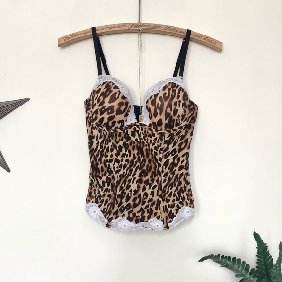 SOLD | leopard print bustier/corset top w boning - Picture 4 of 8